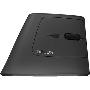Delux MV6 - Draadloze Ergonomische Muis - Zwart - USB en Bluetooth