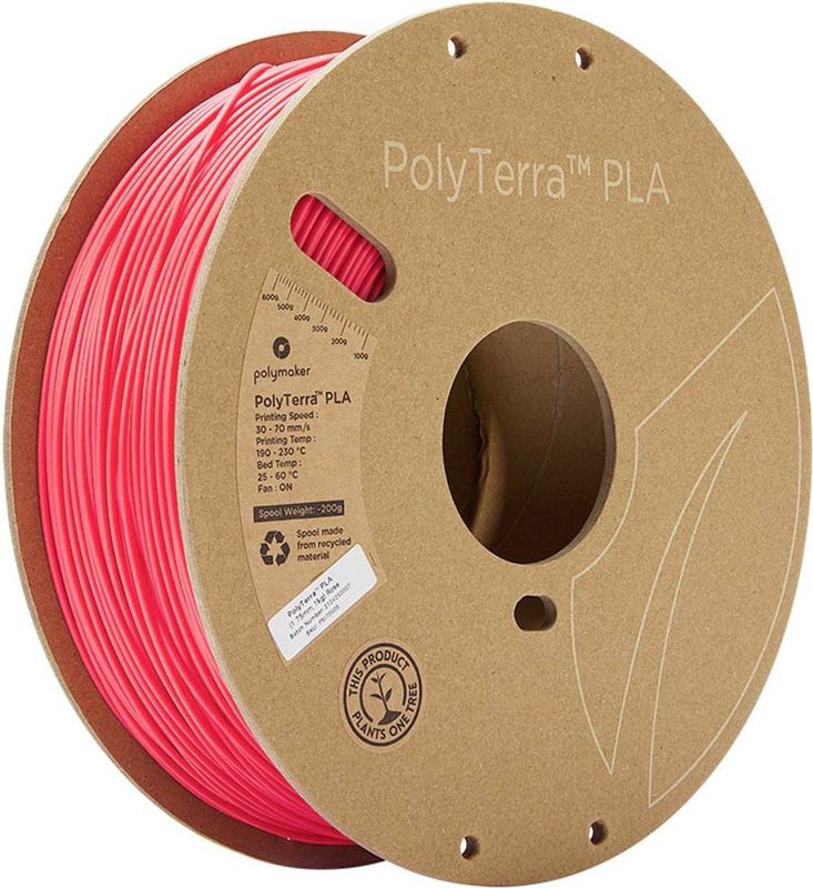 Polymaker 70905 PolyTerra Filament PLA kunststof Gering kunststofgehalte 1.75 mm 1000 g Roze 1 stuk(s)