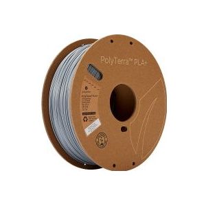 Polymaker PM70947 Regular Filament PLA+ Gering kunststofgehalte, Hoge stijfheid 1.75 mm 1000 g Grijs PolyTerra™ 1 stuk(