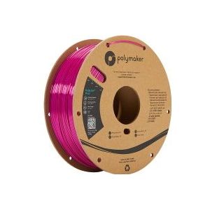 Polymaker 1,75 mm glanzend PLA Silk Filament 1,75 mm kartonnen spoel - 1,75 mm PLA Silk Magenta glanzend PolyLite compatibel met de meeste printers met 3D-filamenten