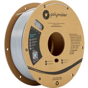 Polymaker PB01003 PolyLite Filament PETG Hittebestendi - Hoge Treksterkte 1.75 Mm 1000 G Grijs 1 Stuk(s)