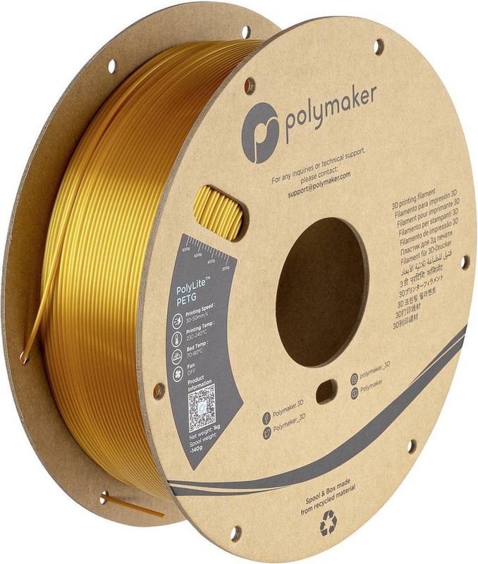 Polymaker PB01013 Filament PETG Hittebestendig, Hoge treksterkte 1.75 mm 1000 g Goud PolyLite™ 1 stuk(s)