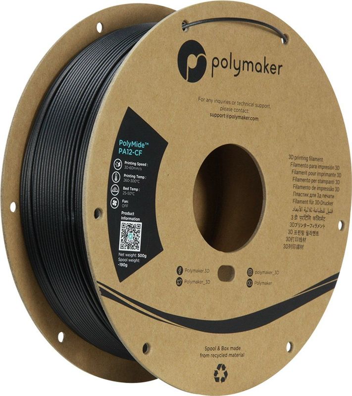 Polymaker - PolyMide PA12-CF - Filament - 1.75 Mm - 500g