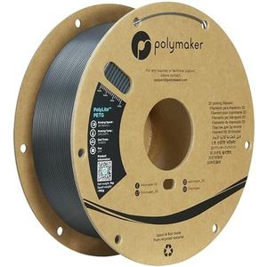 Polymaker PB01056 Filament PETG Hittebestendig, Hoge treksterkte 1.75 mm 1000 g Donkergrijs PolyLite™ 1 stuk(s)