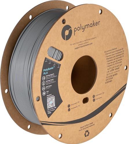 Polymaker - PolySonic High Speed PLA - 1.75 Mm - 1kg Filament - Zwart