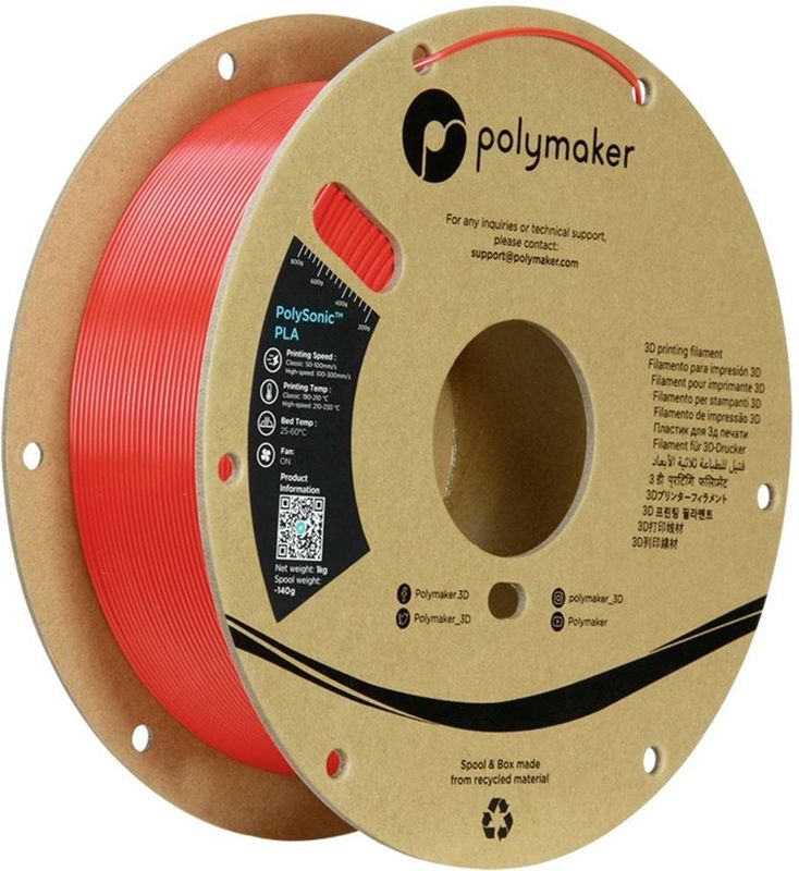 Polymaker - PolySonic High Speed PLA - 1.75 mm - 1 kg - Filament