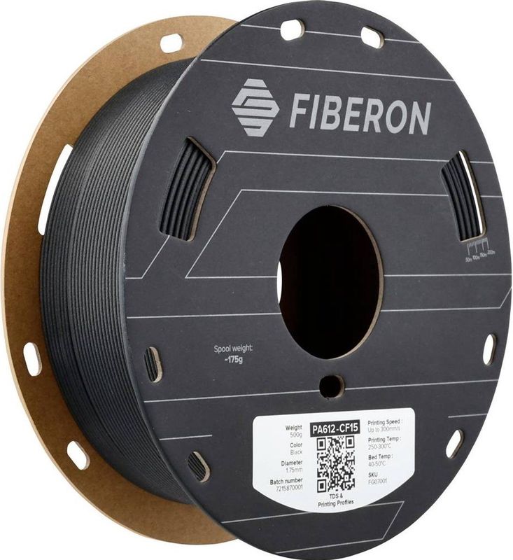 Polymaker - Fiberon PA612-CF15 - Filament - 1.75 Mm - 0.5kg - Koolstofvezel Versterkt