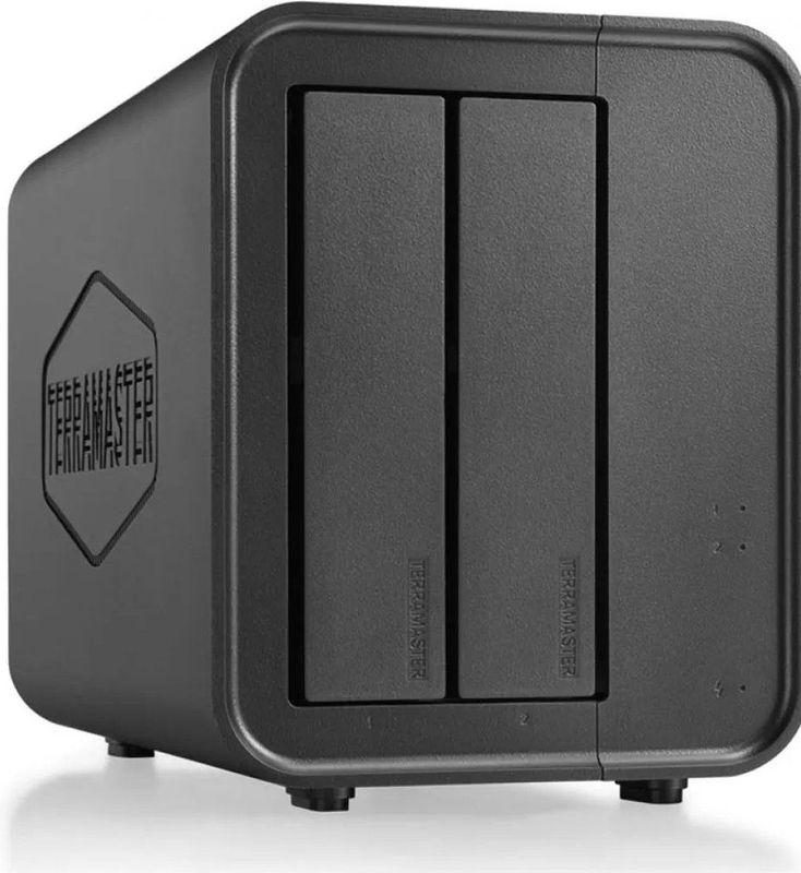 TerraMaster - F2-212 - NAS-server - Zwart - 2 Bays - RAID 0, 1, JBOD, TRAID