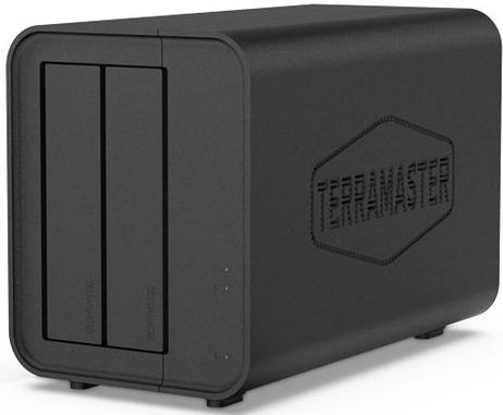 TerraMaster - F2-424 - NAS-server - Zwart - 2 bays - RAID 0, 1, JBOD