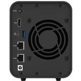 TerraMaster - F2-424 - NAS-server - Zwart - 2 bays - RAID 0, 1, JBOD