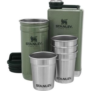 Stanley The Pre Party Shotglass + Flask Set Hammertone Green