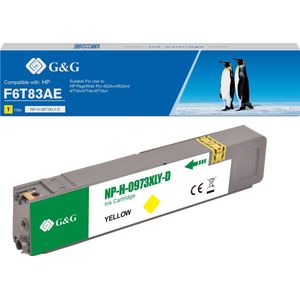 G&G Huismerk Inktcartridge Alternatief voor HP 973X - Geel - Hoge Capaciteit - Inhoud: 1 stuk