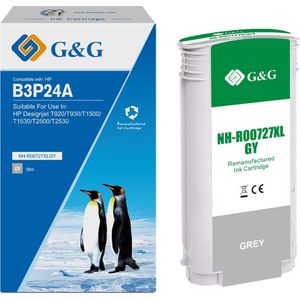 123inkt huismerk vervangt HP 727 (B3P24A) inktcartridge grijs hoge capaciteit