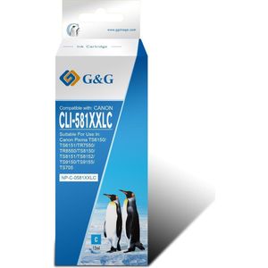 Canon CLI-581C XXL inktcartridge cyaan extra hoge capaciteit (123inkt huismerk)