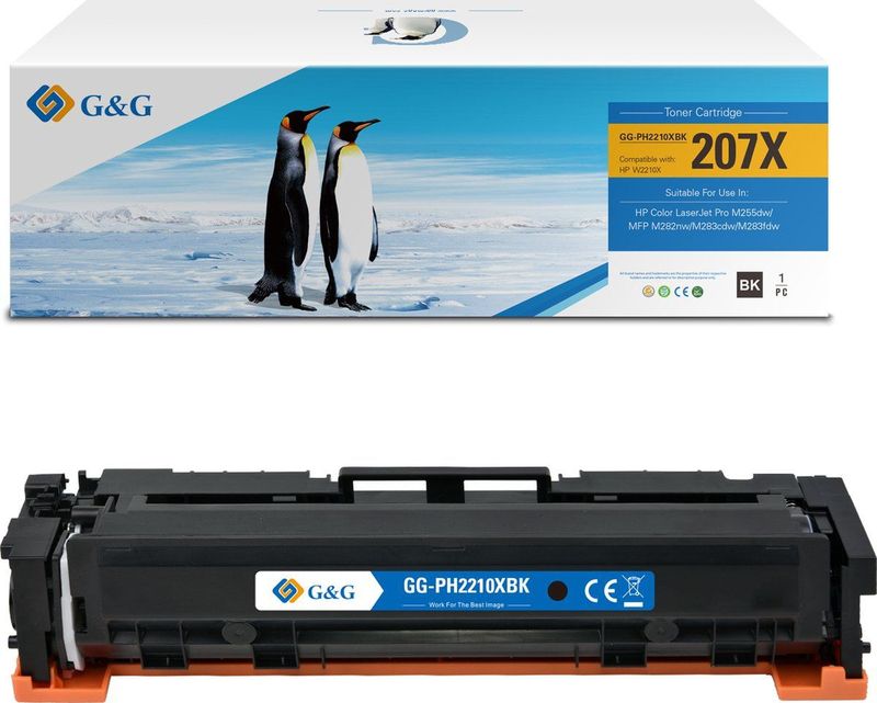 G&G - 207X Tonercartridge - Zwart - Hoge Capaciteit - Inhoud: 1 Pack