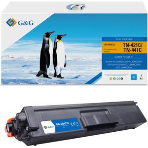 123inkt - TN-421C - Toner - Cyaan - Extra Hoge Capaciteit - 2000 Afdrukken
