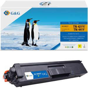 123inkt huismerk vervangt Brother TN-421Y toner geel