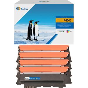 G&G CLT-P404C voor Samsung CLT-P404C Tonercartridge Zwart, Cyaan, Magenta, Geel 4 stuk(s) Huismerk