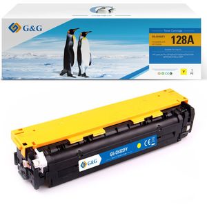 123inkt - Toner Geel - Vervangt HP 128A - Hoge Capaciteit 1500 Afdrukken