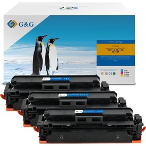 G&G Huismerk Toner Alternatief voor HP 410X (CF411X-CF412X-CF413X) Tonercartridge Kleur 3-pack Hoge Capaciteit - 8H411X-3