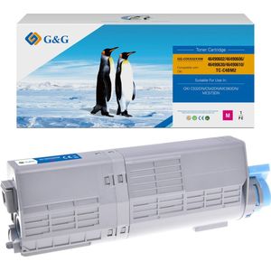 G&G XXL toner compatibel met OKI 46490606 / 46490402 Tonercartridge magenta Huismerk