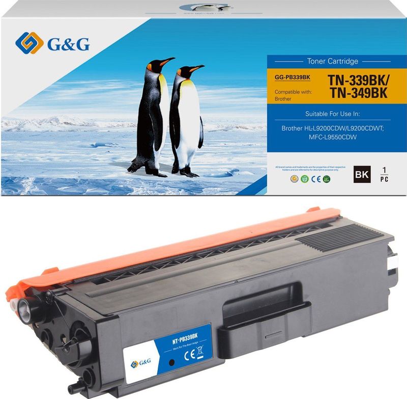 G&G - TN900 Toner Compatibel - Zwart - Huismerk - Inhoud 1 stuk