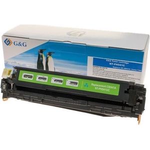 123inkt huismerk vervangt HP 125A (CB541A) toner cyaan
