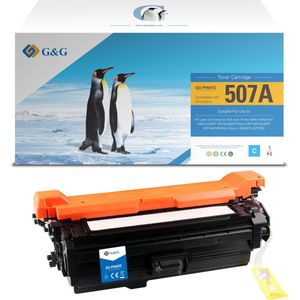 G&G CE401A Tonercartridge - Cyaan - 1 Stuk - Compatibel met HP 507A