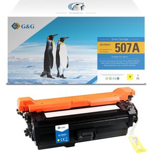 123inkt - HP 507A (CE402A) Toner - Geel - Hoge Capaciteit 6500 Afdrukken