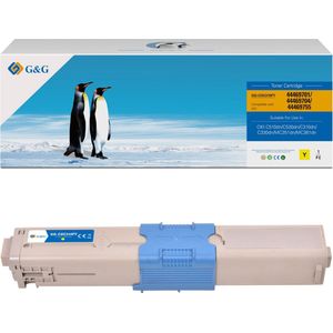 G&G toner compatibel met OKI 44469704 Tonercartridge geel Huismerk