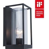 LUTEC Flair Wandlamp voor buiten - E27 - 40W - Mat Zwart