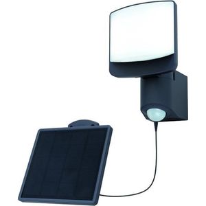 LUTEC Sunshine - Compacte LED wandlamp met sensor en zonnepaneel - Antraciet Grijs