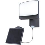 LUTEC Sunshine - Wandlamp met sensor voor buiten met zonnepaneel - Antracietgrijs