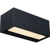 Lutec Wandlamp Gemini Matzwart 20w