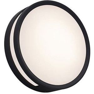 Buitenlamp Rola plafondlamp zwart rond led lamp warm wit 3000k