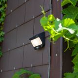 LUTEC Try - Solar Wandlamp met Sensor - Zwart