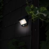 LUTEC Try - Solar Wandlamp met Sensor - Zwart