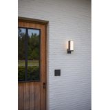 LUTEC Cuba - LED Wandlamp voor buiten met sensor - Donkergrijs