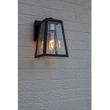 LUTEC Fia - Wandlamp voor buiten met E27 retrofitting - Premium aluminium - IP44 weerbestendig - Mat zwart
