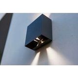 LUTEC Gemini Beams Wandlamp voor buiten - Up & Down - LED - 4000K - Donkergrijs