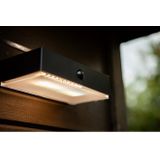 LUTEC Connect FADI - Slimme LED Wandlamp op zonne-energie met sensor -Zwart