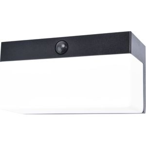 LUTEC Connect FRAN - Slimme LED Wandlamp Op Zonne-energie met Sensor - Zwart