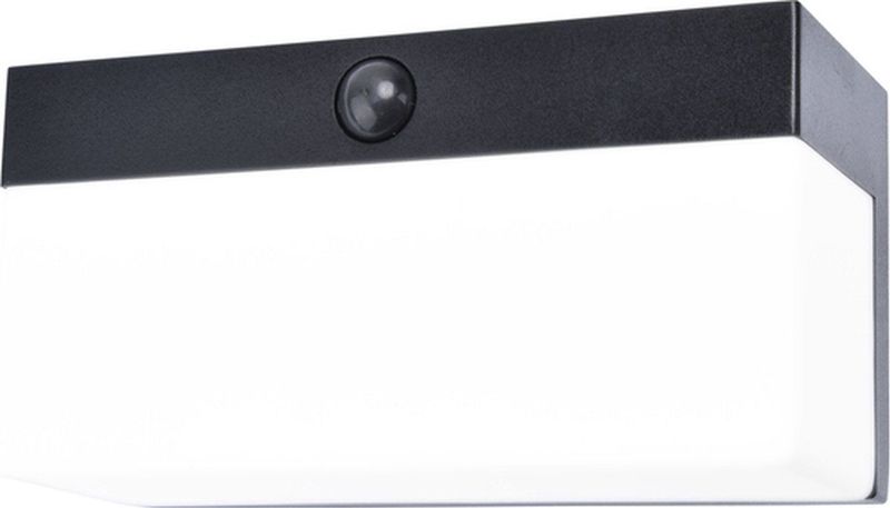 LUTEC Connect FRAN - Slimme LED wandlamp op zonne-energie met sensor - Zwart