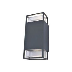 LUTEC Ridge - Moderne Up & Down Wandlamp voor Buiten - GU10 - Donkergrijs - Aluminium