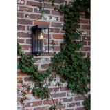 LUTEC Flair - Solar wandlamp voor buiten met E27 retrofitting - Langdurige werking (tot 15 uur) - PIR bewegingssensor - Dag/nacht sensor - Premium aluminium - 200Lm - 2700K warm licht - IP44 weerbestendig - Mat zwart