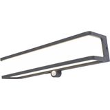 Buitenlamp voordeur solar breed 'Doblo' led 4000k zonne energie 35 cm