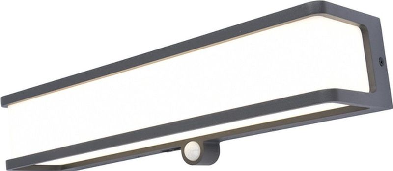 Buitenlamp voordeur solar breed 'Doblo' led 4000k zonne energie 35 cm