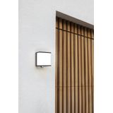 Buitenlamp solar vierkant 'Doblo' zwart vierkant led lamp 17 cm