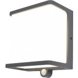 Buitenlamp solar vierkant 'Doblo' zwart vierkant led lamp 17 cm