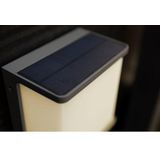 Buitenlamp solar vierkant 'Doblo' zwart vierkant led lamp 17 cm